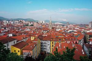 stadsvy över bilbao stad, pais baskiska, spanien foto