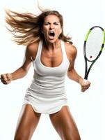 ai genererad mästare kvinna tennis spelare, ai genererad foto
