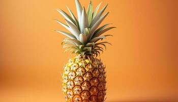 ai genererad friskhet och sötma av mogen ananas, en friska tropisk mellanmål genererad förbi ai foto