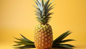 ai genererad färsk, mogen ananas en vibrerande smak av sommar sötma genererad förbi ai foto