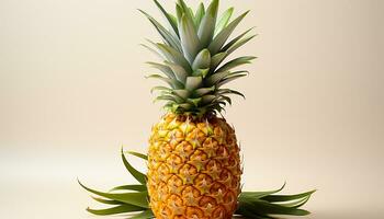 ai genererad friskhet och sötma av mogen ananas, en tropisk sommar glädje genererad förbi ai foto