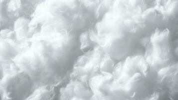 ai genererad vit bomull godis texturerad bakgrund. stänga upp av fluffig vit bomull godis. foto