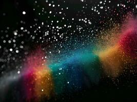 ai genererad regnbåge Färg glitter textur, tapeter, bakgrund foto