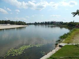 city mirgorod resort flod och båtar foto