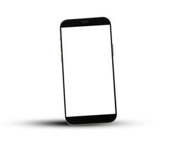 mobil smart telefon på vit bakgrundsteknik foto
