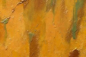 ai genererad närbild av impasto målning abstrakt grov höst färger konst målning textur bakgrund. proffs Foto