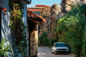 körfält i kaleici, historisk Centrum av antalya foto