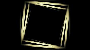 gyllene kvadrat tunnel med hypnotisk rader skapande ändlös rörelse effekt. design. beige spinning och flygande silhuetter. foto