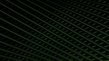 grön hetero korsade metall rör på en svart bakgrund. rörelse. grön fält av korsade Ränder. foto