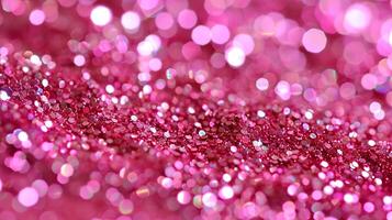 ai genererad rosa shany glamour glitter bakgrund mönster foto