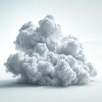ai genererad en stor moln av vit rök är visad i de himmel foto