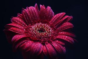 skön röd gerbera blomma, transvaal daisy foto