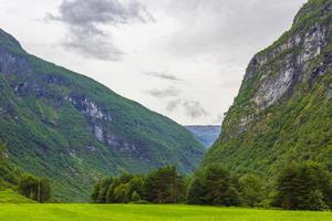 fjällandskap och gräsmark utladalen norge. vackraste norska landskap. foto