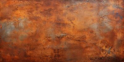 ai genererad grunge rostig orange brun metall corten stål sten bakgrund textur foto