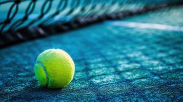 ai genererad tennis annons bakgrund med kopia Plats foto