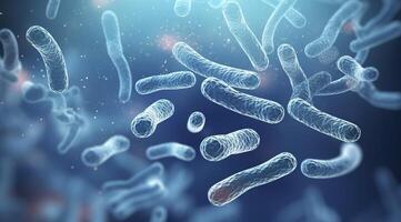 ai genererad legionella pneumophila bakterie. medicinsk 3d illustration. ai genererad foto