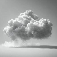 ai genererad en svart och vit Foto av en moln