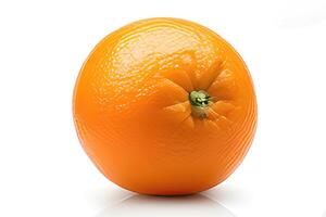 ai genererad färsk orange isolerat på vit bakgrund förbi ai generativ foto