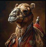 ai genererad kamel porträtt förbi adair Jackson foto