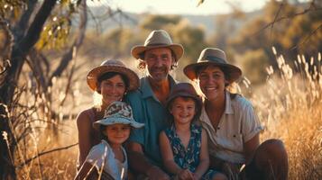 ai genererad familj leende för familj ler foto