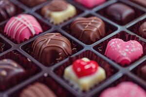 ai genererad valentines dag choklad foto