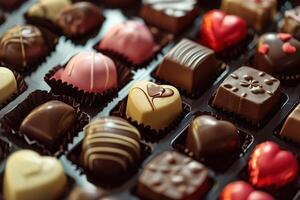ai genererad valentines dag choklad foto