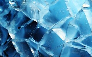 frysta blå duk abstrakt is textur med yta sprickor foto