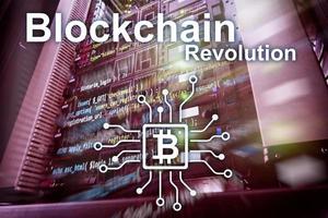 blockchain-revolution, innovationsteknik i modern verksamhet. foto