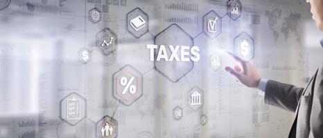 begreppet skatter. skattebetalning. statliga skatter. beräkning av skattedeklaration foto