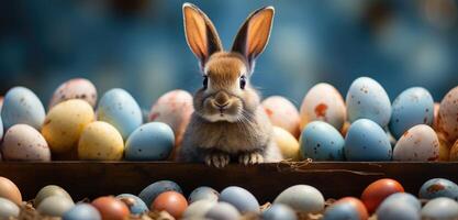 ai genererad kanin inuti påsk påsk tapeter, foto