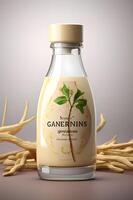 ai genererad föryngra med elegans ginseng PR baner för wellness foto