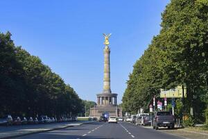 berlin, Tyskland, 2021 - triumf- eller seger kolumn på de bra stjärna, tiergarten, berlin, Tyskland foto