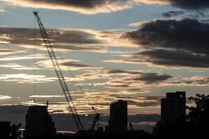 de himmel innan soluppgång från Bangkok, thailand. foto