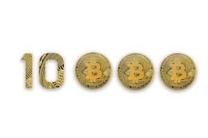 10000 bitcoin utbyta Betygsätta, isolerat. crypto valuta stil för design. foto