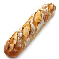 ai genererad baguette isolerat på vit bakgrund foto