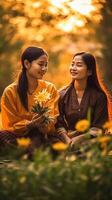 ai generativ chiang mai thailand Maj 2228 2017 inthakin sai khan dok dyrkan av de stad pelare tradition av blomma erbjudande till de pelare är en festival hölls varje år på wat chedin luang i ch foto