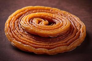 ai genererad traditionell jalebi bakverk foto