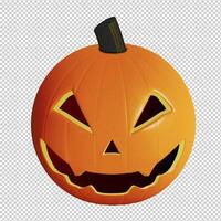 realistisk halloween pumpa på en transparent bakgrund foto