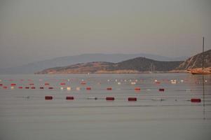 gumbet, kalkon, 2020 - strand- och strandpanorama i Bodrum foto