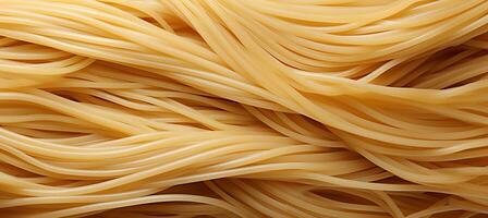 ai genererad topp se stänga upp av traditionell italiensk pennetin pasta som abstrakt bakgrund textur foto