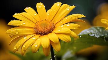 ai genererad vibrerande gul daisy blomma en gåva av natur skönhet foto