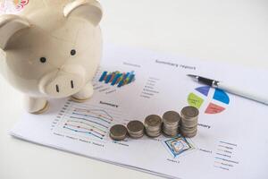 företag finansiell planera finansiell analys för företags- tillväxt foto