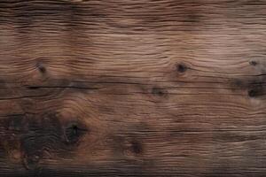 ai genererad mörk trä textur med gammal naturlig mönster foto
