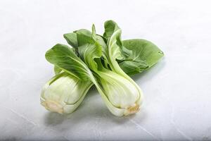 asiatisk kök färsk rå sallad pak choi foto