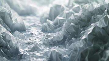 ai genererad origami vattenfall, en vattenfall tillverkad helt av vikta papper, bakgrund bild, generativ ai foto