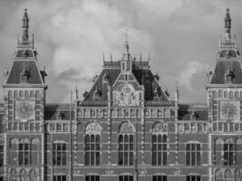 de dutch stad av amsterdam foto