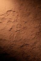 kakao pulver yta, mat textur bakgrund foto