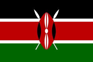 de officiell nuvarande flagga av republik av kenya. stat flagga av kenya. illustration. foto