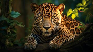 ai genererad jaguar hög kvalitet bild foto
