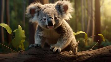 ai genererad koala hög kvalitet bild foto
